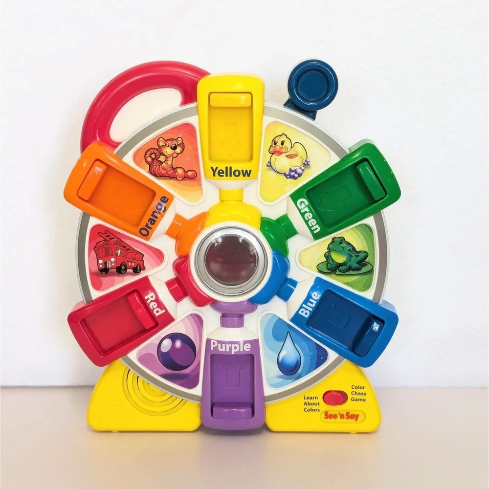 Mattel 2002 See N' Say Learn Color Game Toy Talks Light Up Works! See Video
